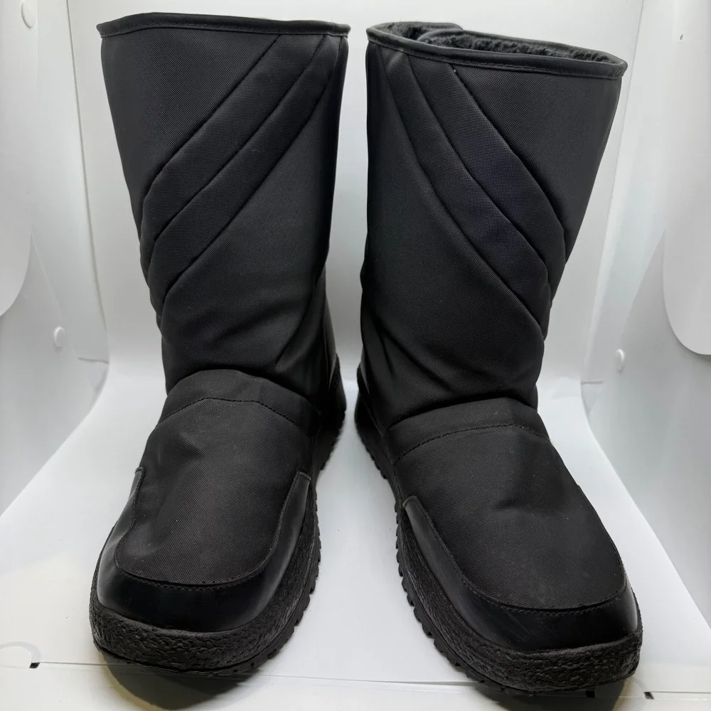 Itasca Mens Black Nylon Quilted Winter Snow Boots 4050 Sz 11-12 Insulated Rugged